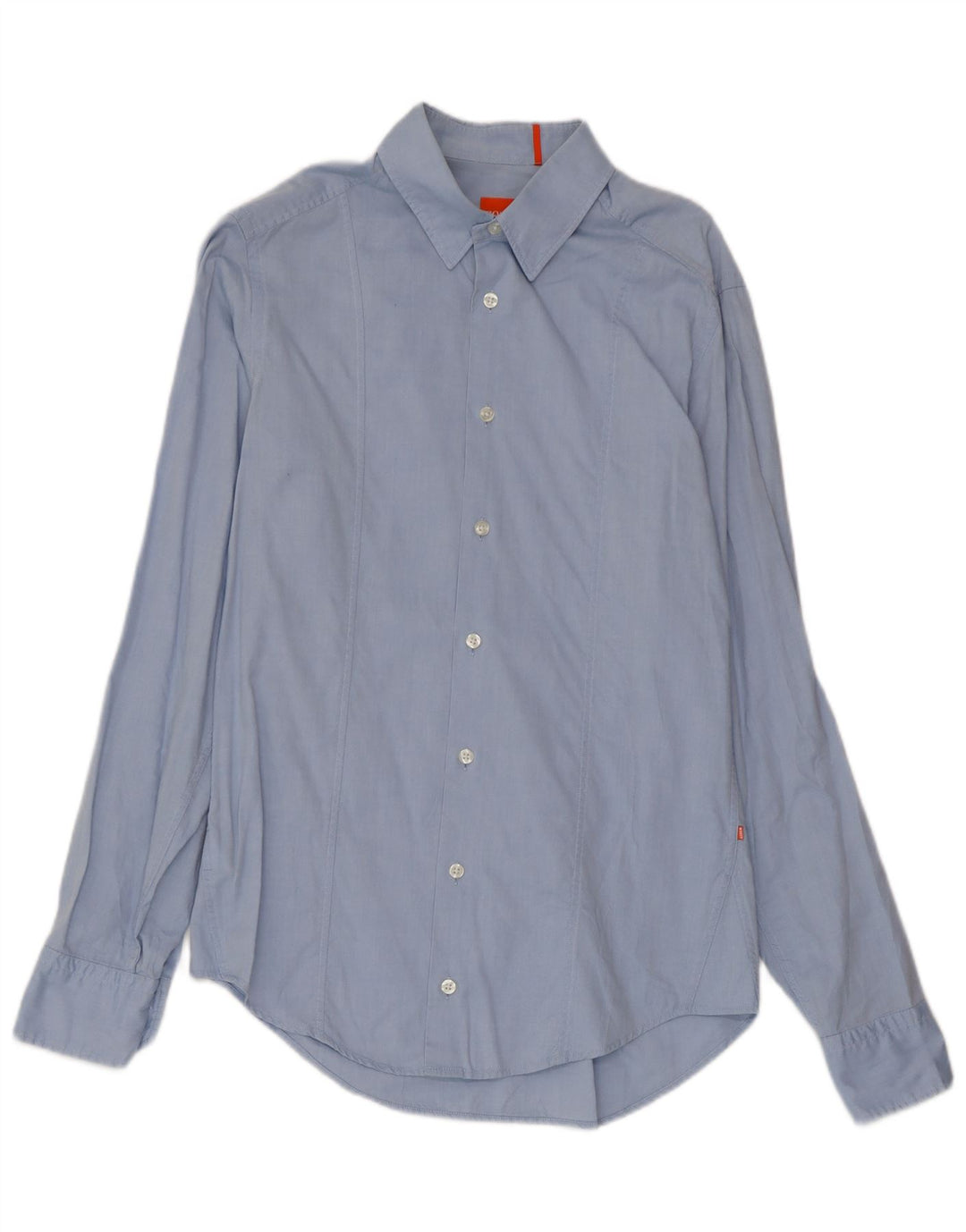 Camisa masculina Hugo Boss pequena azul algodão