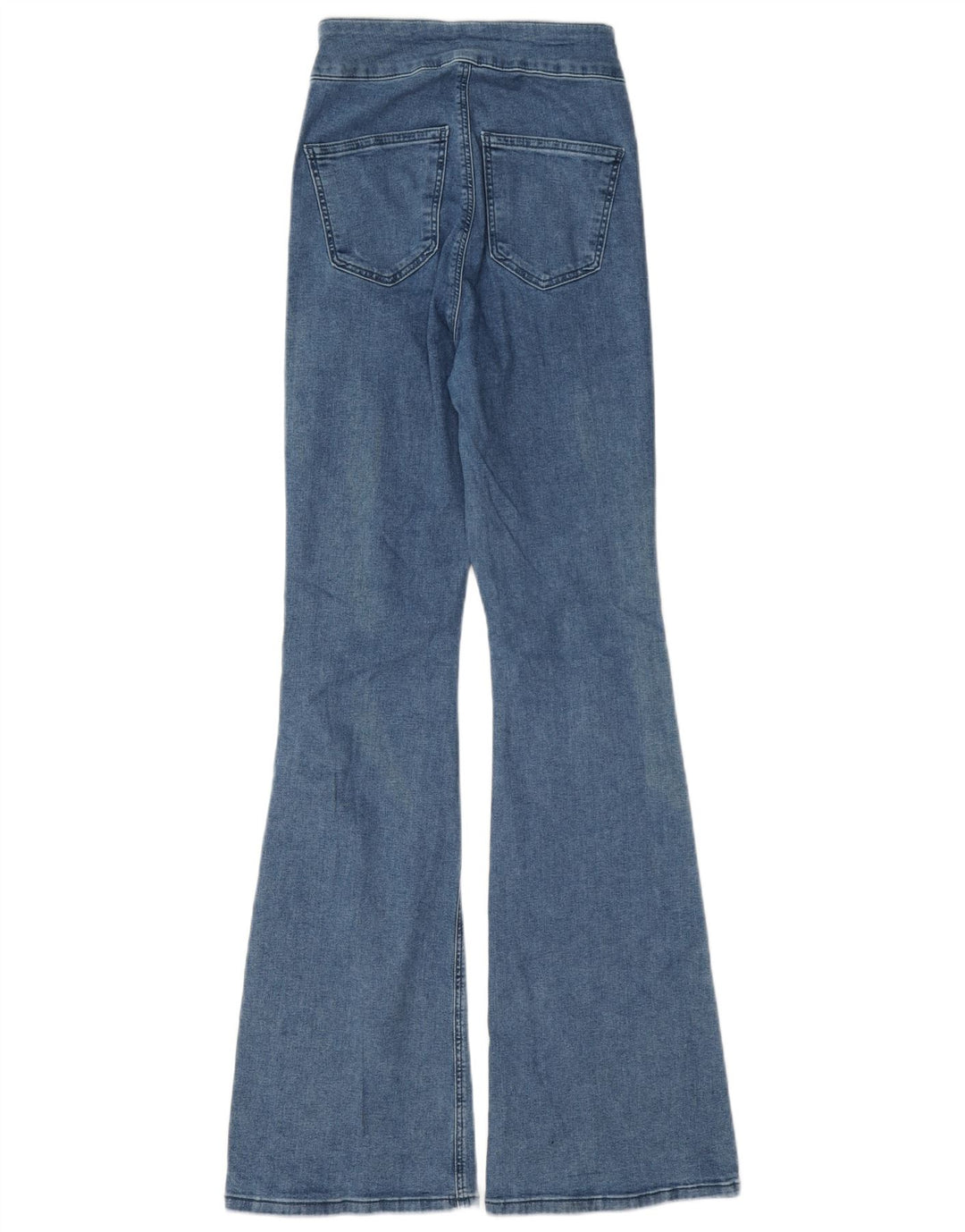 Topshop feminino cintura alta queimado jeans W26 L32 algodão azul