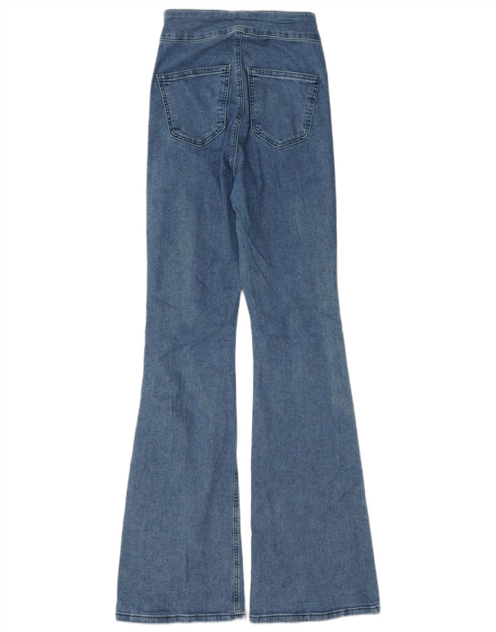 Topshop feminino cintura alta queimado jeans W26 L32 algodão azul
