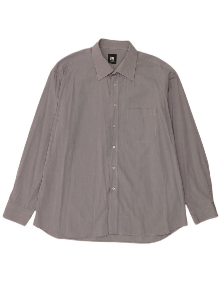 Camisa masculina Roccobarocco tamanho 46 18 1/2 2XL cinza