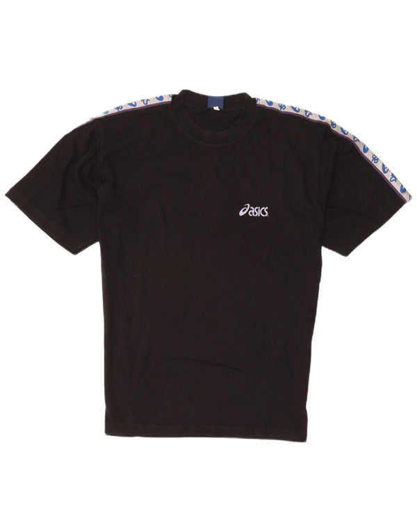 Camiseta gráfica masculina Asics Top XL preto colorblock algodão esportivo