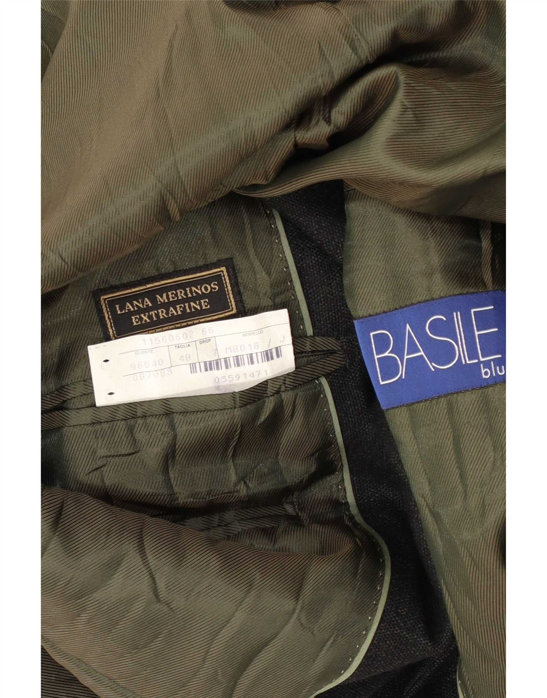 Jaqueta blazer masculina Basile com 3 botões IT 48 lã merino preta média