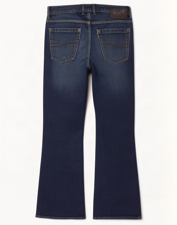 Diesel Mens Zhav Bootcut Jeans W32 L32 Azul Marinho Algodão