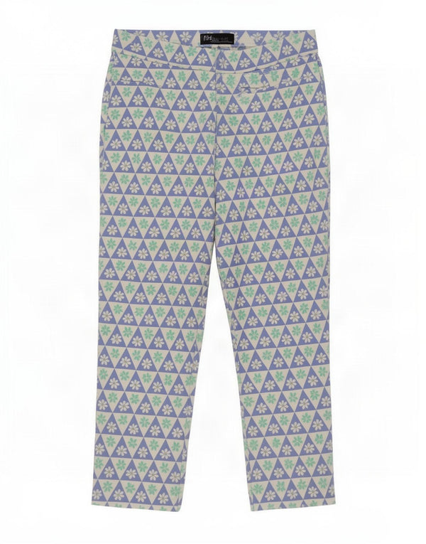 Zara Womens Straight Cropped Trousers XL W32 L26 Multicoloured Floral