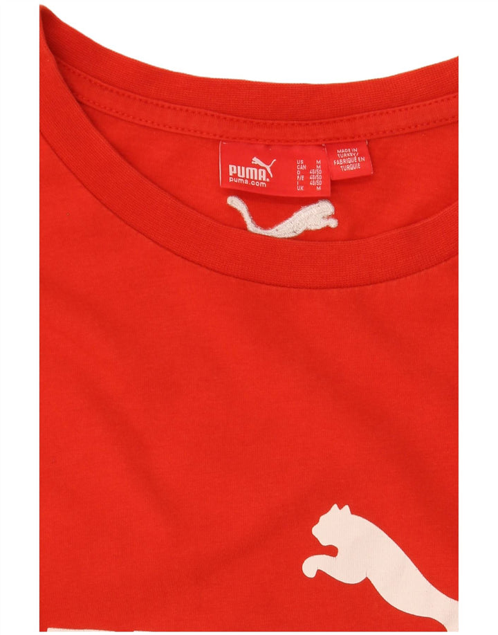 Puma Camiseta Masculina Graphic Top Médio Vermelho