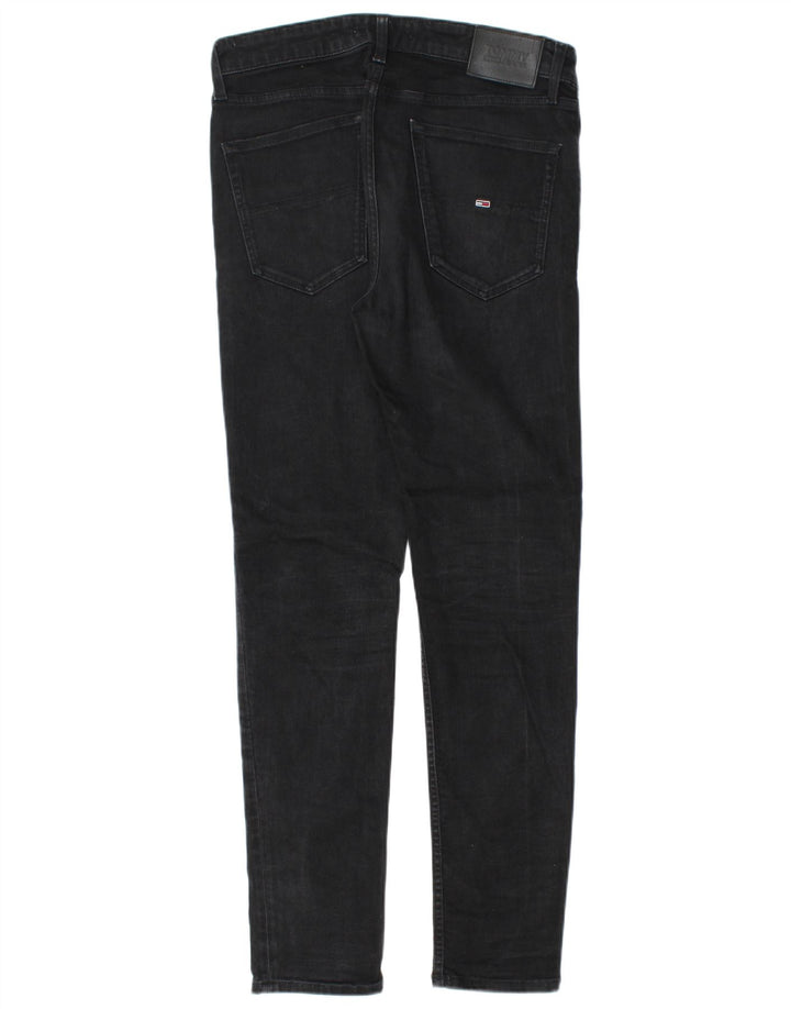 Tommy Hilfiger Masculino Slim Jeans W32 L32 Algodão Preto