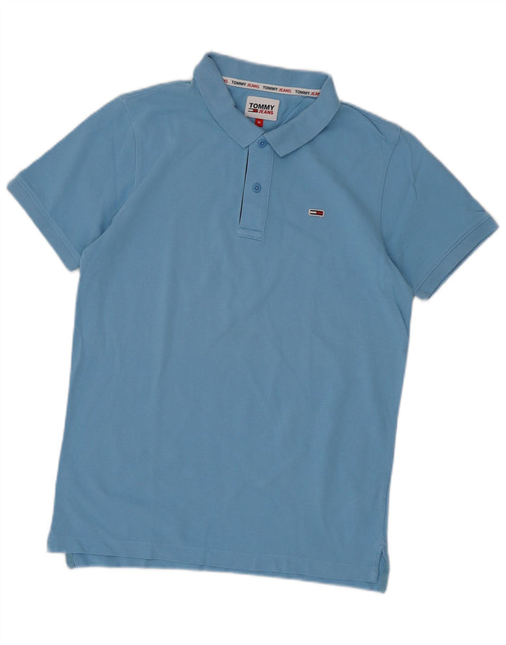 Camisa polo masculina Tommy Hilfiger algodão azul médio