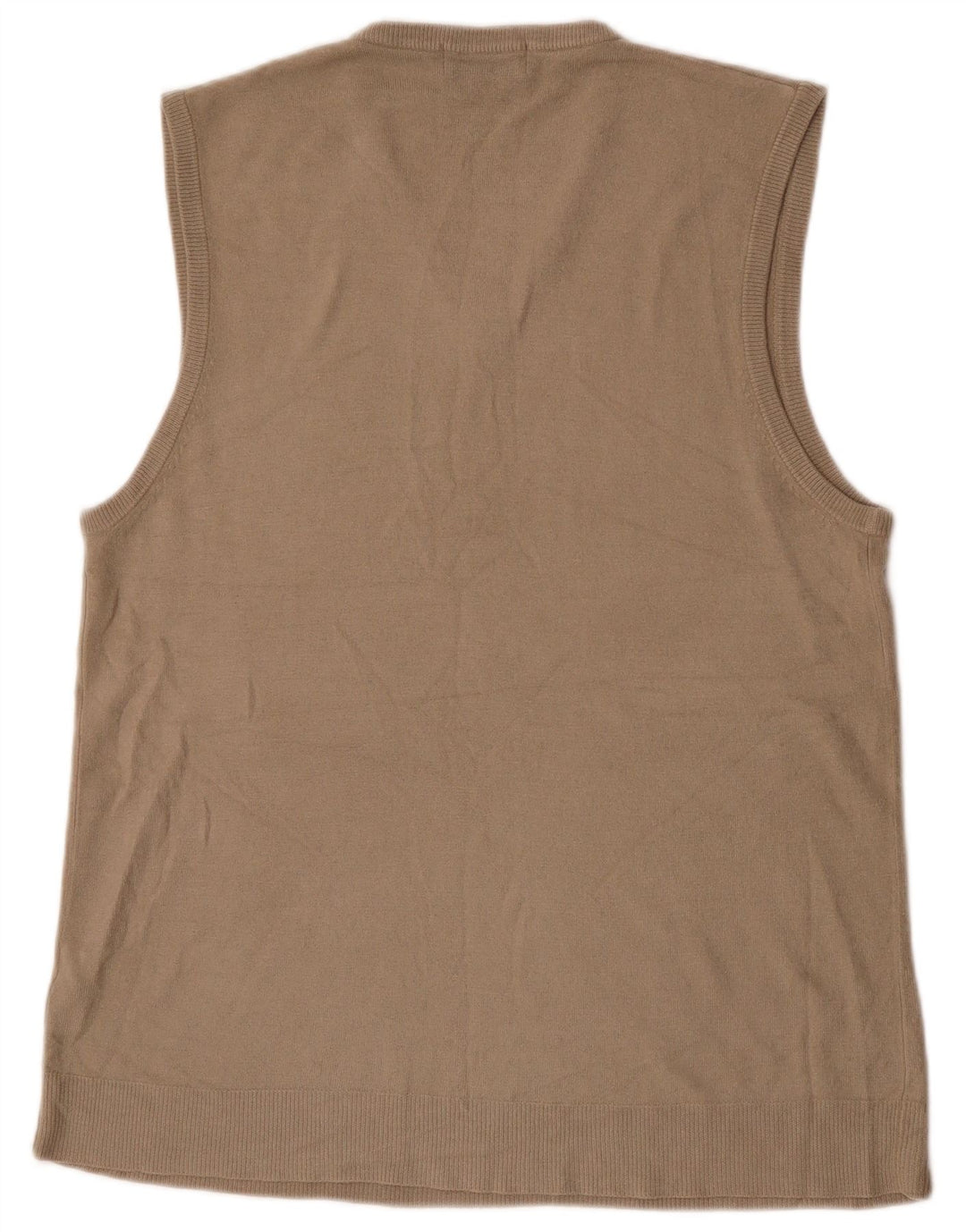 Regata masculina Marks & Spencer Blue Harbor Vest grande acrílico bege