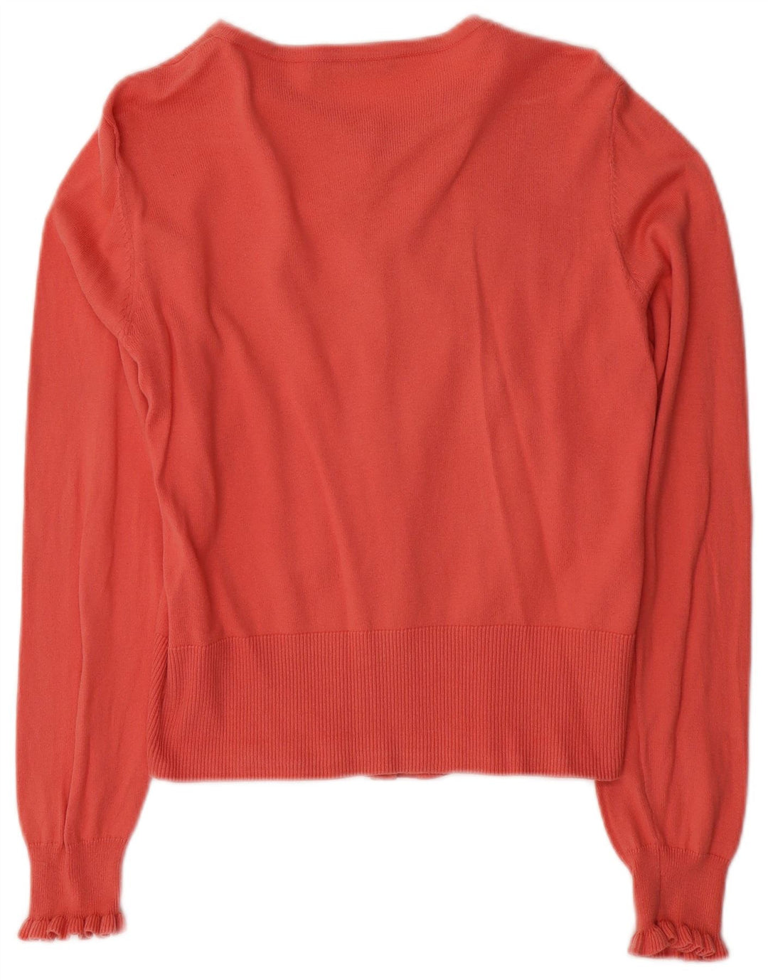 Suéter cardigã feminino Oasis UK 10 pequeno algodão rosa