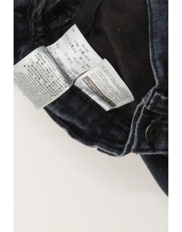 Levi's Masculino 522 Slim Jeans W28 L25 Azul Marinho Algodão