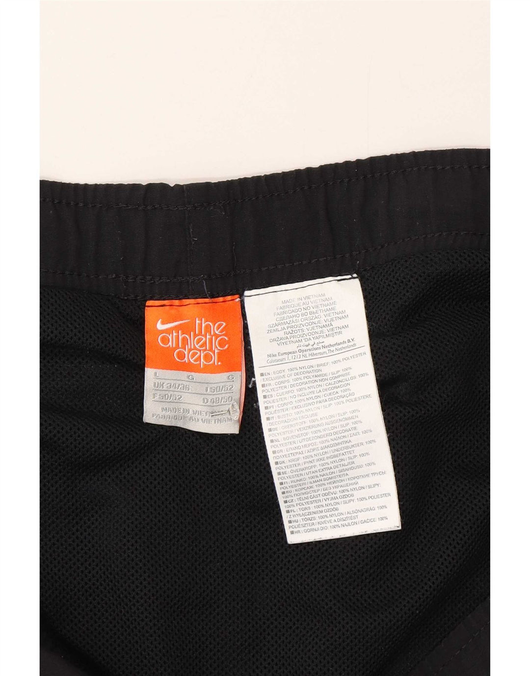 Fila Mens Natação Shorts Grande Preto Colourblock Nylon