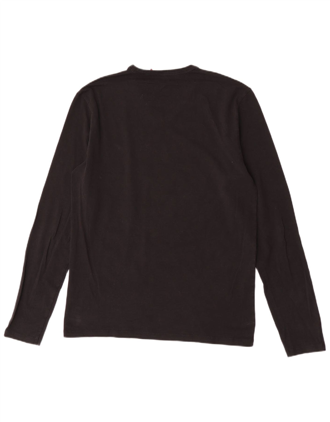 Guess Mens Gráfico Top Manga Longa XL Preto Algodão