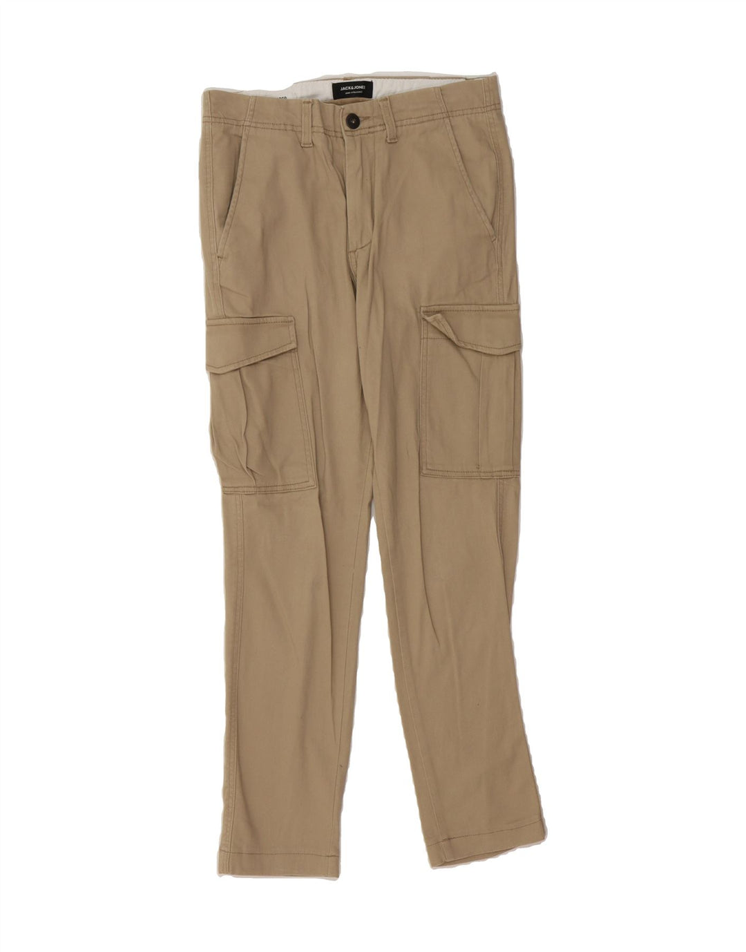 JACK & JONES Womens Marco Slim Cargo Trousers W29 L29 Beige Cotton Vintage Jack & Jones and Second-Hand Jack & Jones from Messina Hembry 