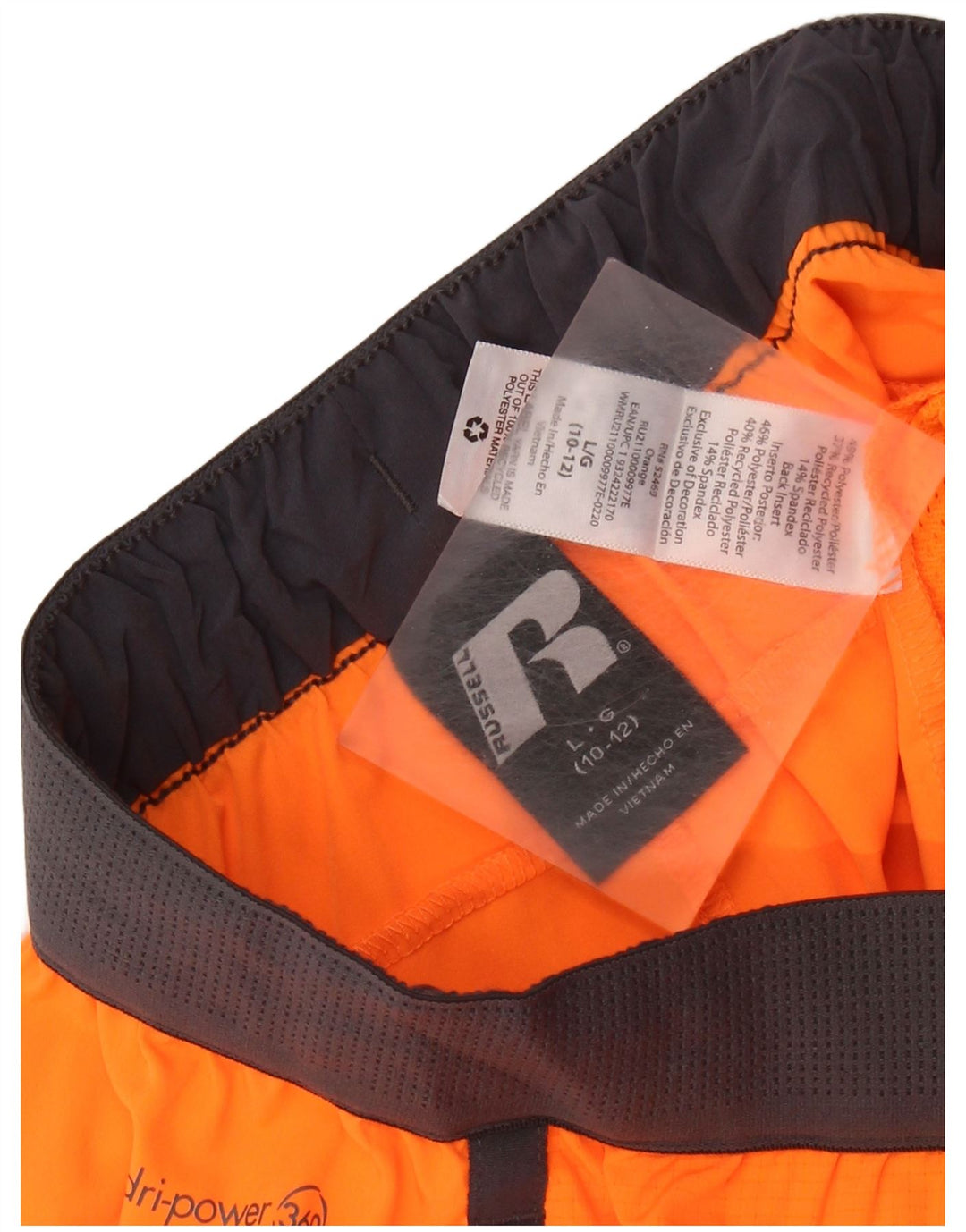 RUSSELL ATLÉTICO Meninos Dri-Power Sport Shorts 10-11 Anos Grande Laranja