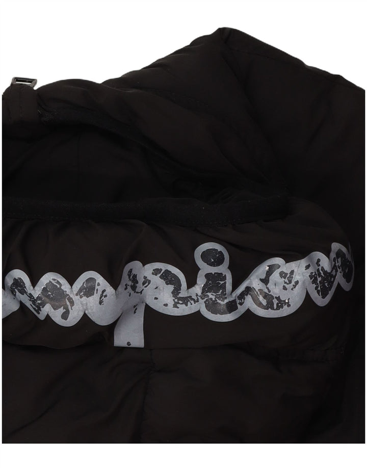 Jaqueta acolchoada com capuz gráfico CHAMPION Boys 15-16 anos 2XL preta