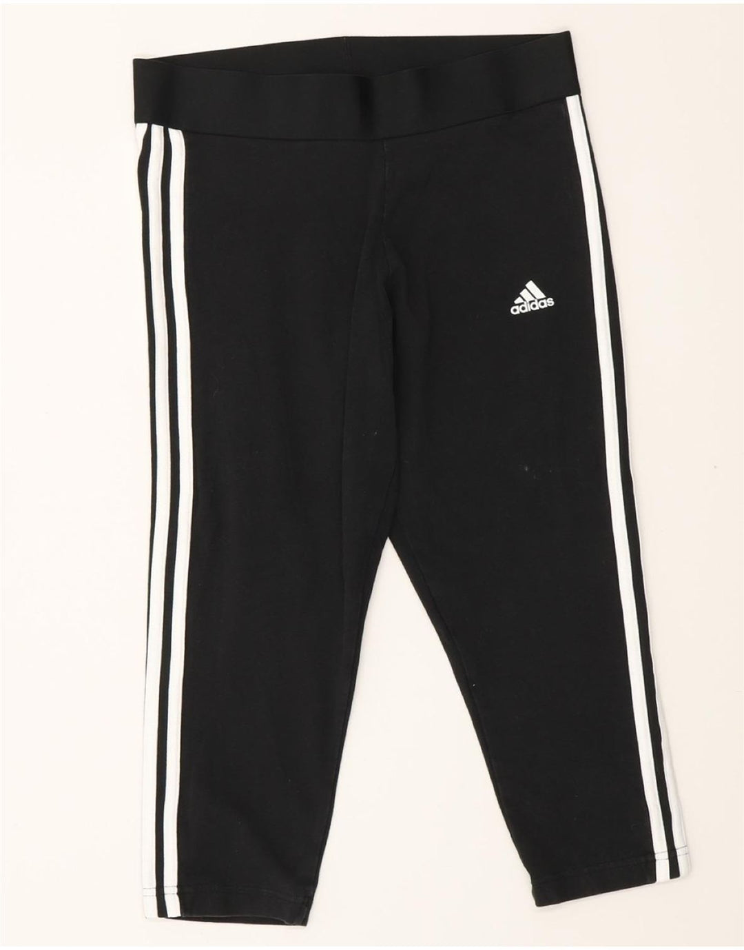 ADIDAS Womens Capri Leggings UK 12/14 Medium Black