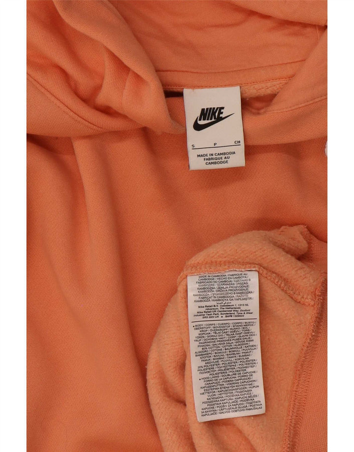Nike Mens Hoodie Jumper Pequeno Algodão Laranja