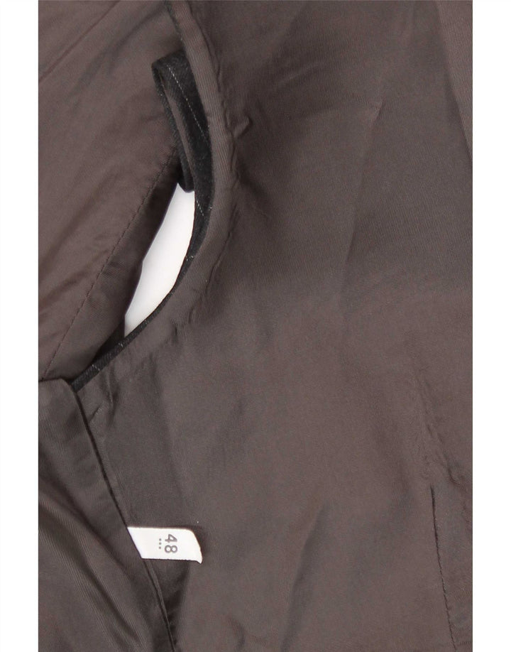 Colete masculino vintage IT 48 risca de giz cinza médio