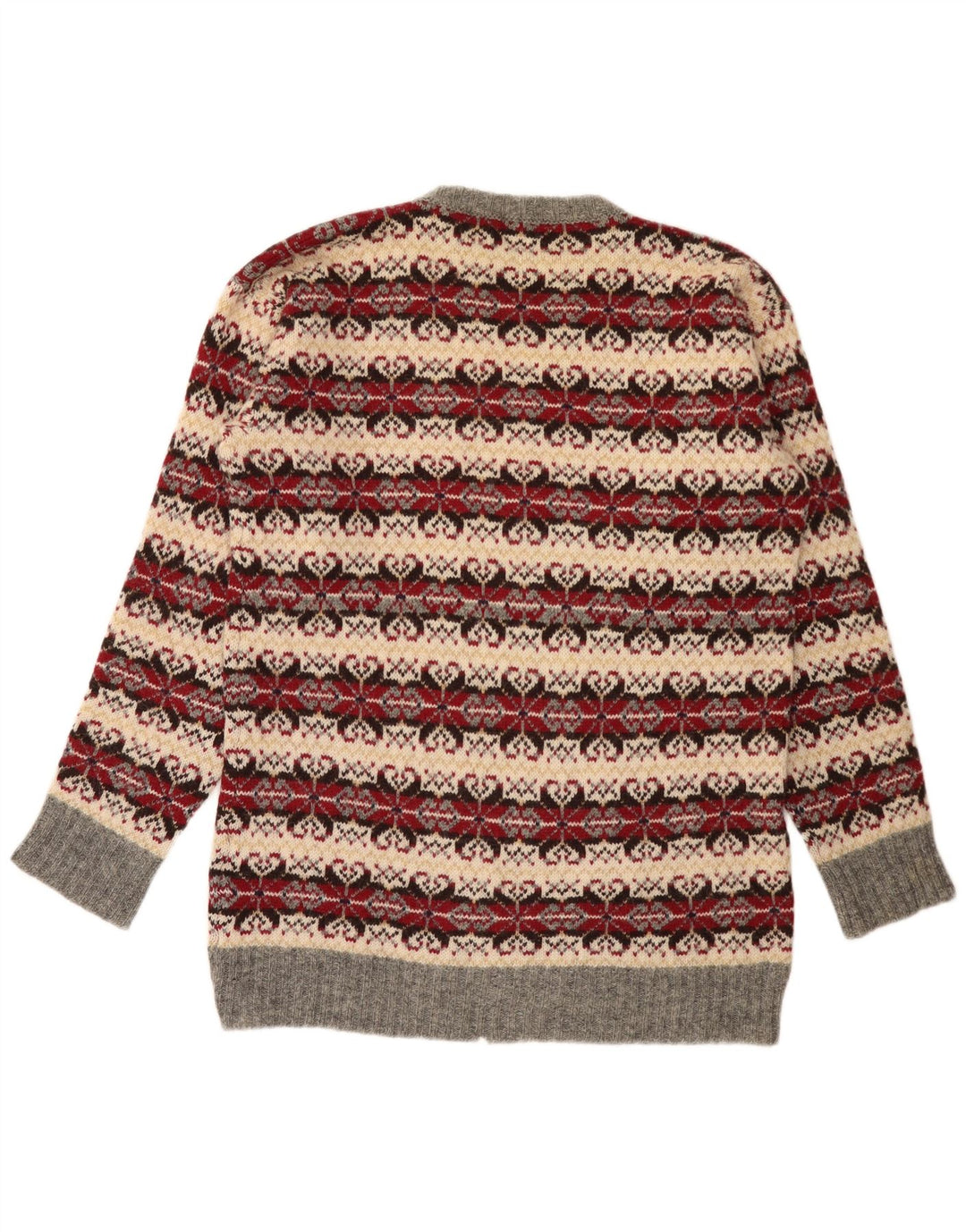 Suéter vintage masculino com gola redonda, médio multicolorido clássico