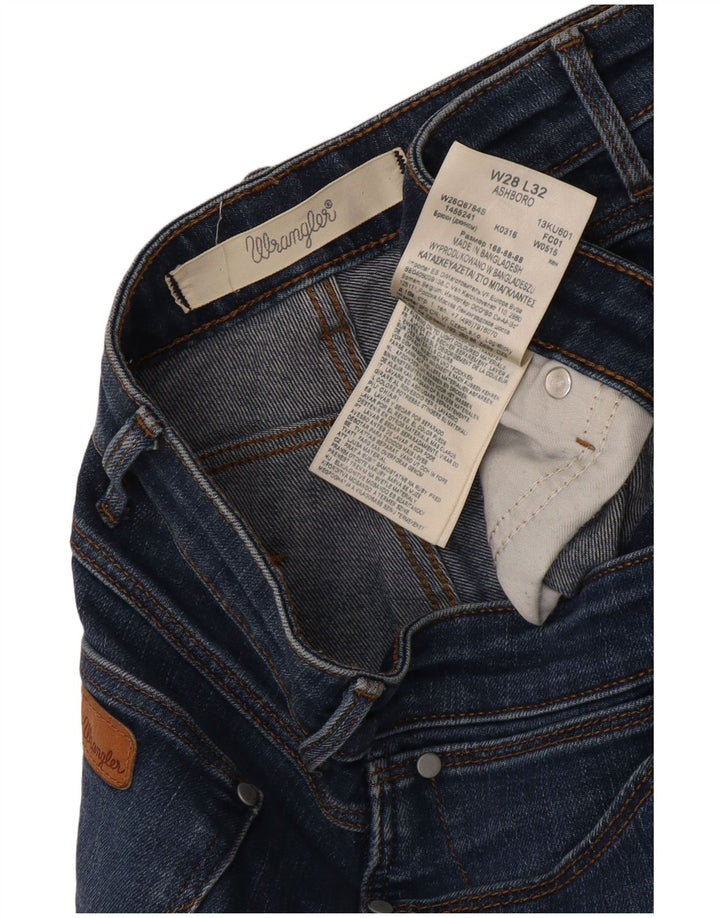 Wrangler feminino Ashboro Slim Jeans W28 L32 azul algodão