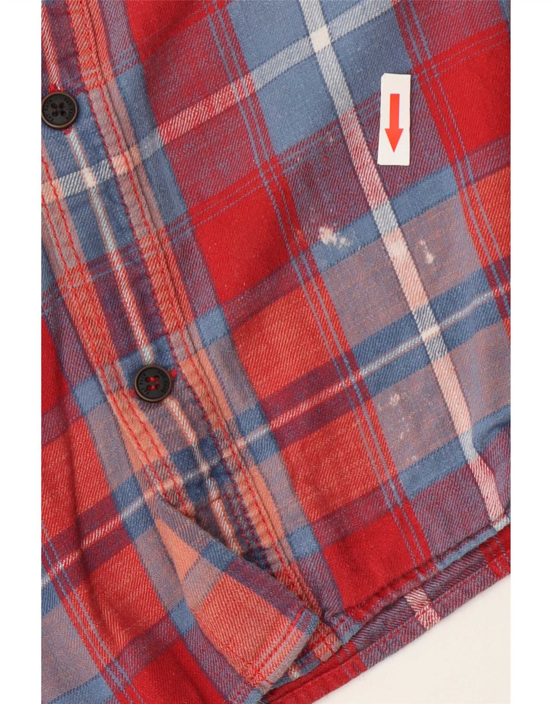 Camisa masculina de flanela Fat Face XL algodão xadrez vermelho