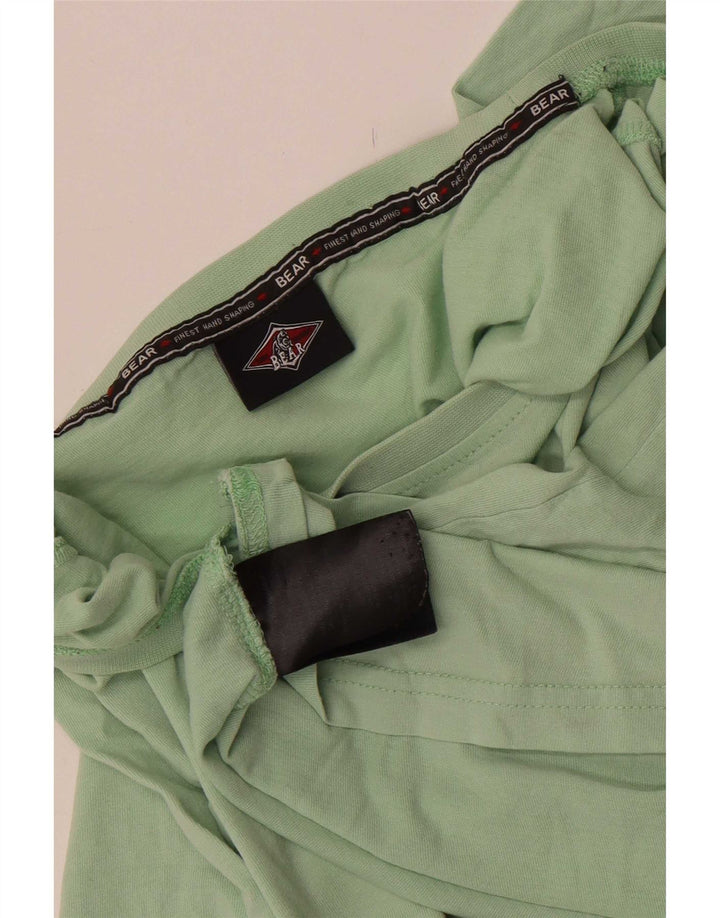 Camiseta masculina gráfica Bear Top verde médio