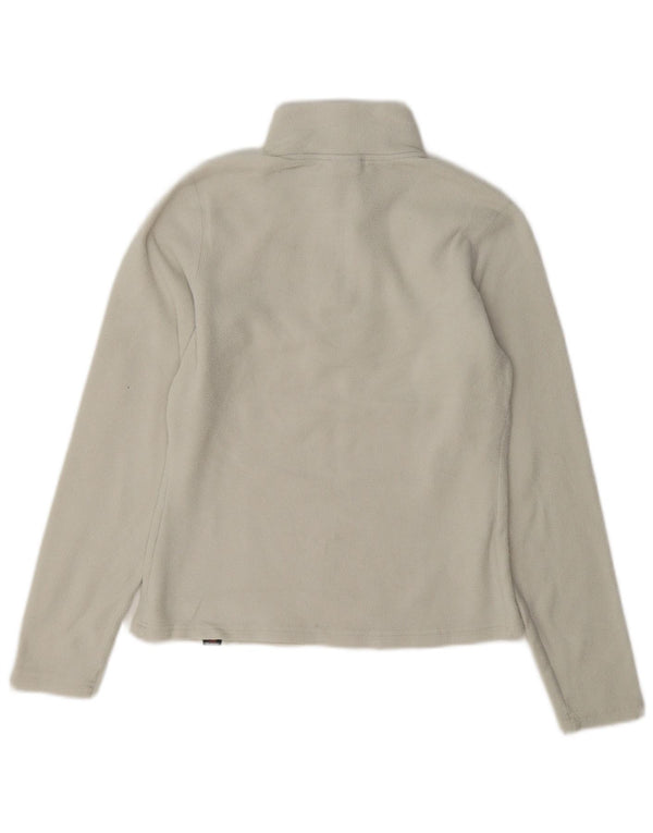 Suéter de lã feminino The North Face com zíper e gola UK 6 XS poliéster branco