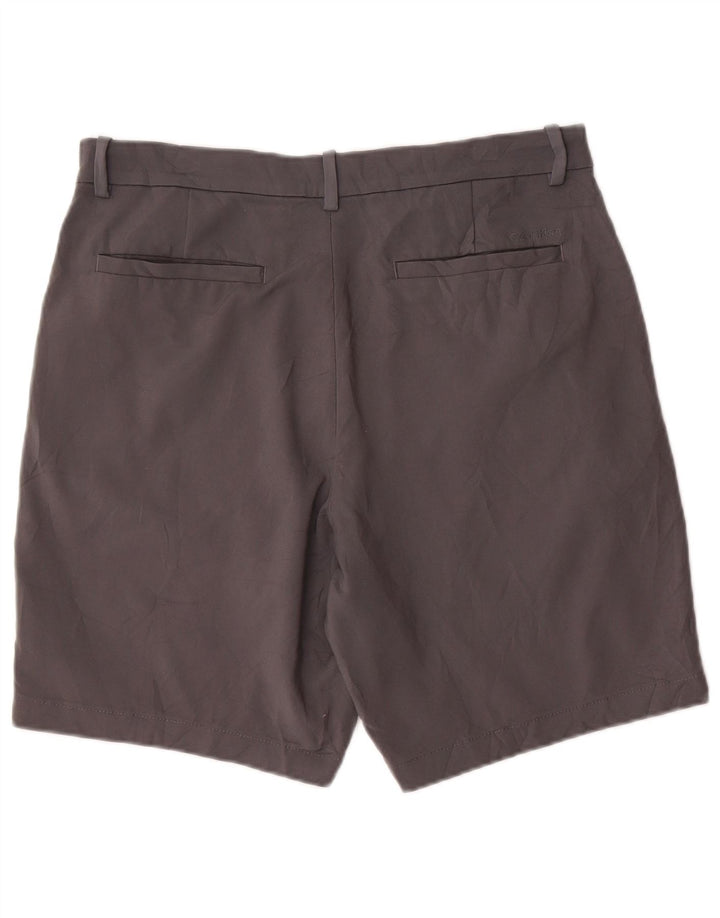 Calvin Klein Mens Chino Shorts W33 Médio Algodão Cinza