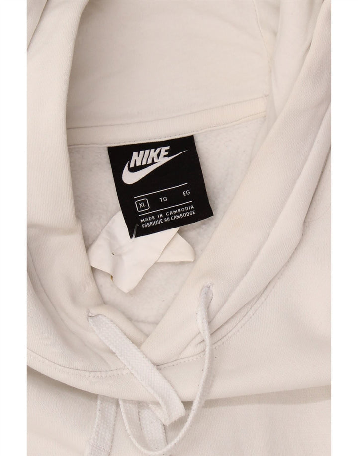 NIKE Mens Hoodie Jumper XL Algodão Branco
