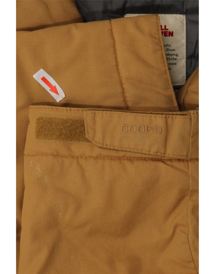 Jaqueta corta-vento masculina Fjall Raven com capuz Reino Unido 42 XL bege