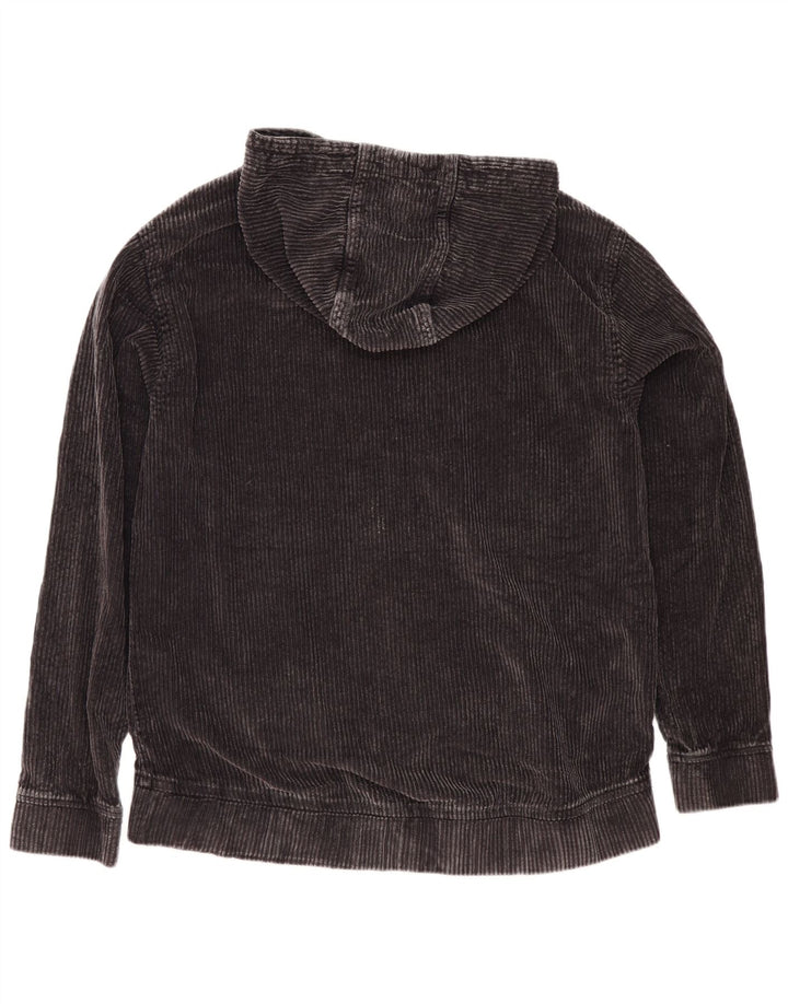 Zara Mens Corduroy Hoodie Jumper Médio Algodão Cinza