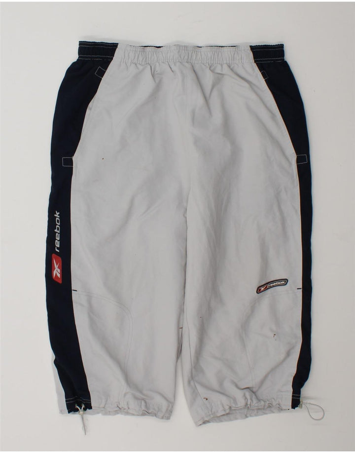 Bermuda masculina Reebok Sport Shorts cinza médio colorblock poliéster