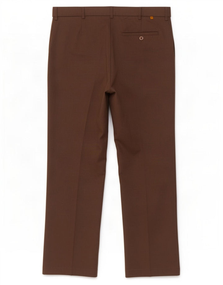 Calça casual reta masculina Farah W34 L33 poliéster marrom