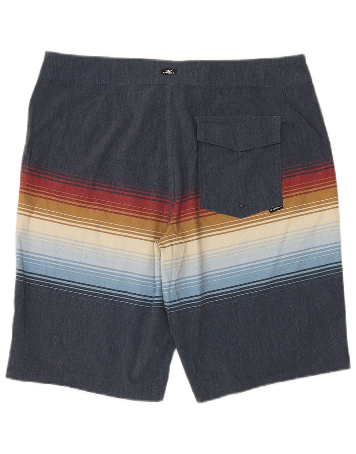 Shorts de natação masculino O'NEILL poliéster listrado azul marinho médio