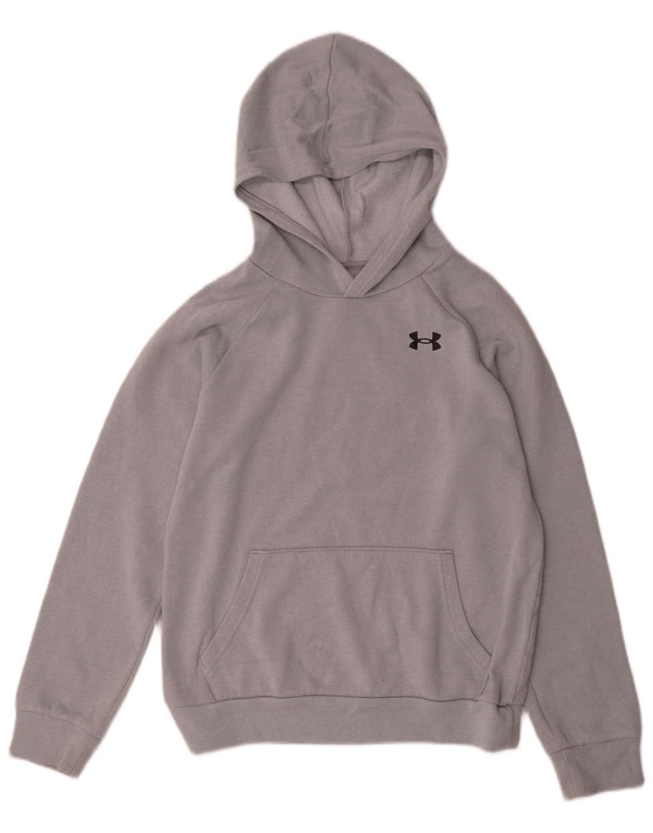 Suéter com capuz Under Armour Boys Loose Fit 11-12 anos grande algodão cinza
