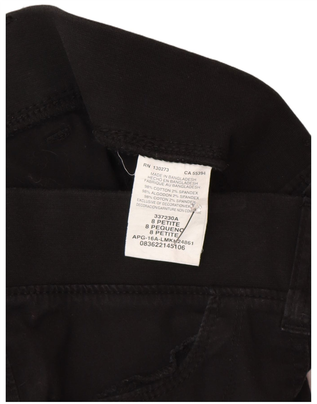 Calça capri feminina reta LEE US 8 médio W30 L21 algodão preto