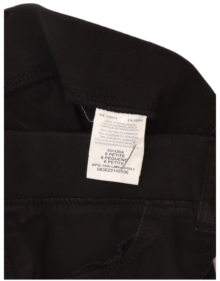 Calça capri feminina reta LEE US 8 médio W30 L21 algodão preto