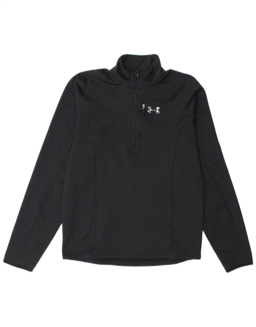 Under Armour Masculino Cold Gear Zip Neck Moletom Jumper Pequeno Preto