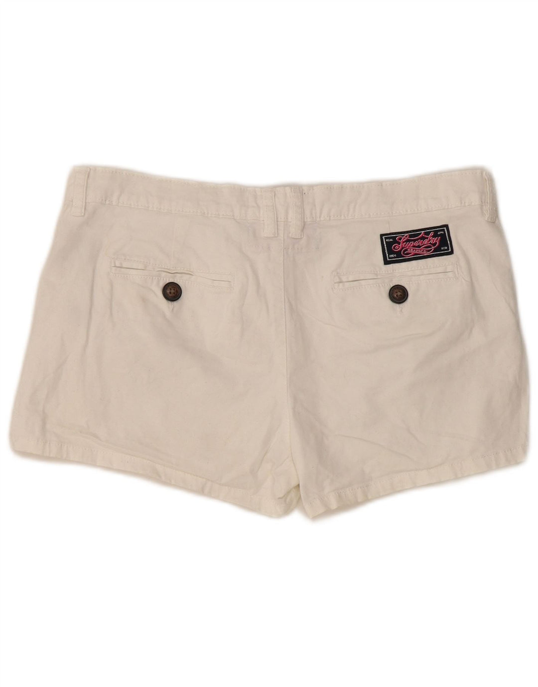 Shorts Chino Feminino Superdry Médio W34 Algodão Branco