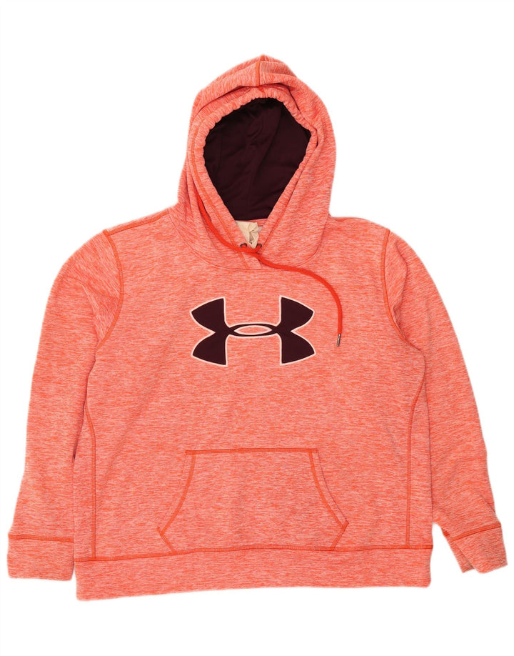 UNDER ARMOUR Suéter feminino oversized com capuz UK 18 XL laranja manchado