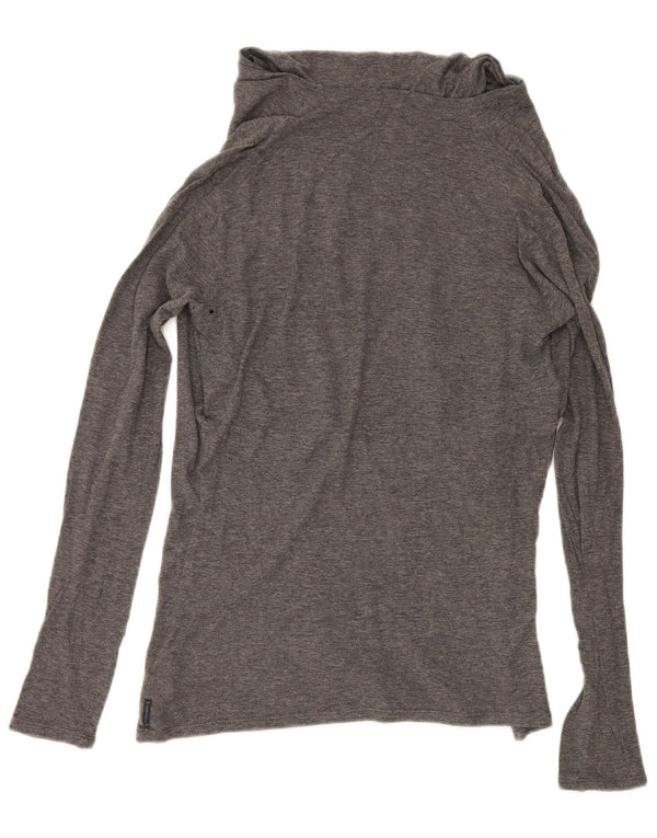 Top feminino Armani Jeans manga comprida EU 44 XL cinza algodão