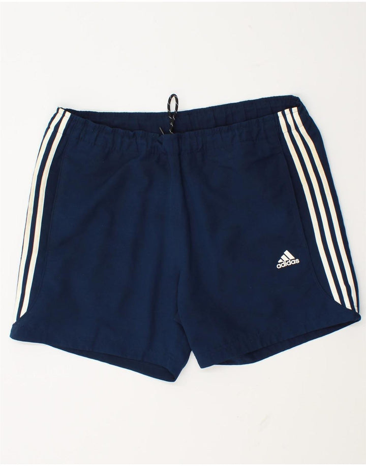 Shorts esportivos masculinos Adidas Climalite grandes poliéster azul marinho