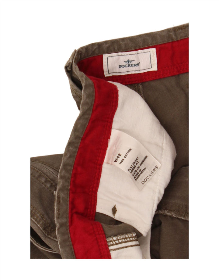 DOCKERS Mens Loose Fit Cargo Shorts  W42 2XL Brown Cotton Vintage Dockers and Second-Hand Dockers from Messina Hembry 