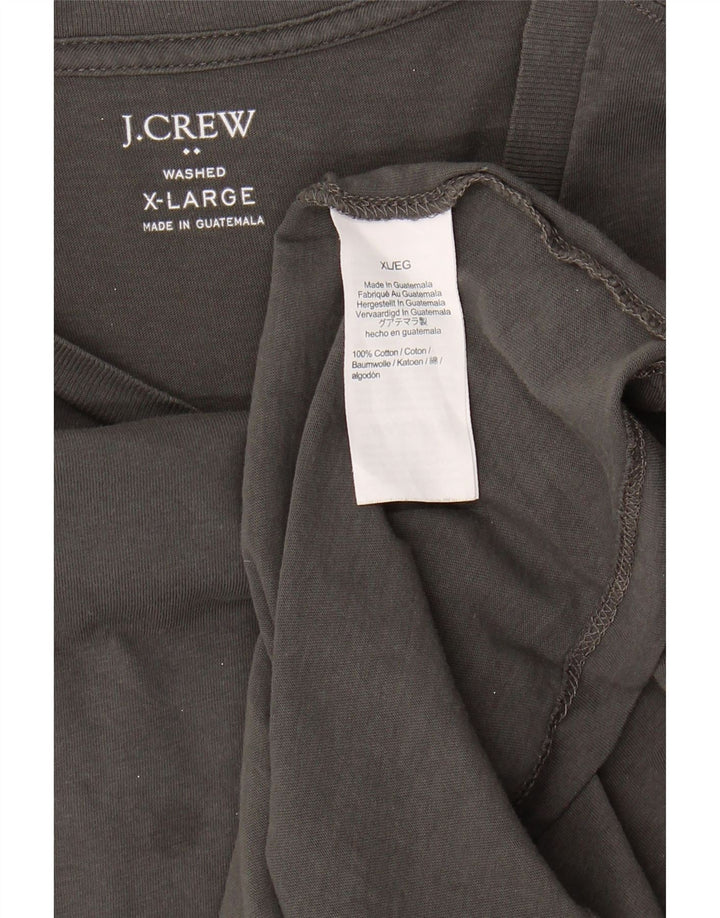Camiseta masculina J. CREW Top XL algodão cinza