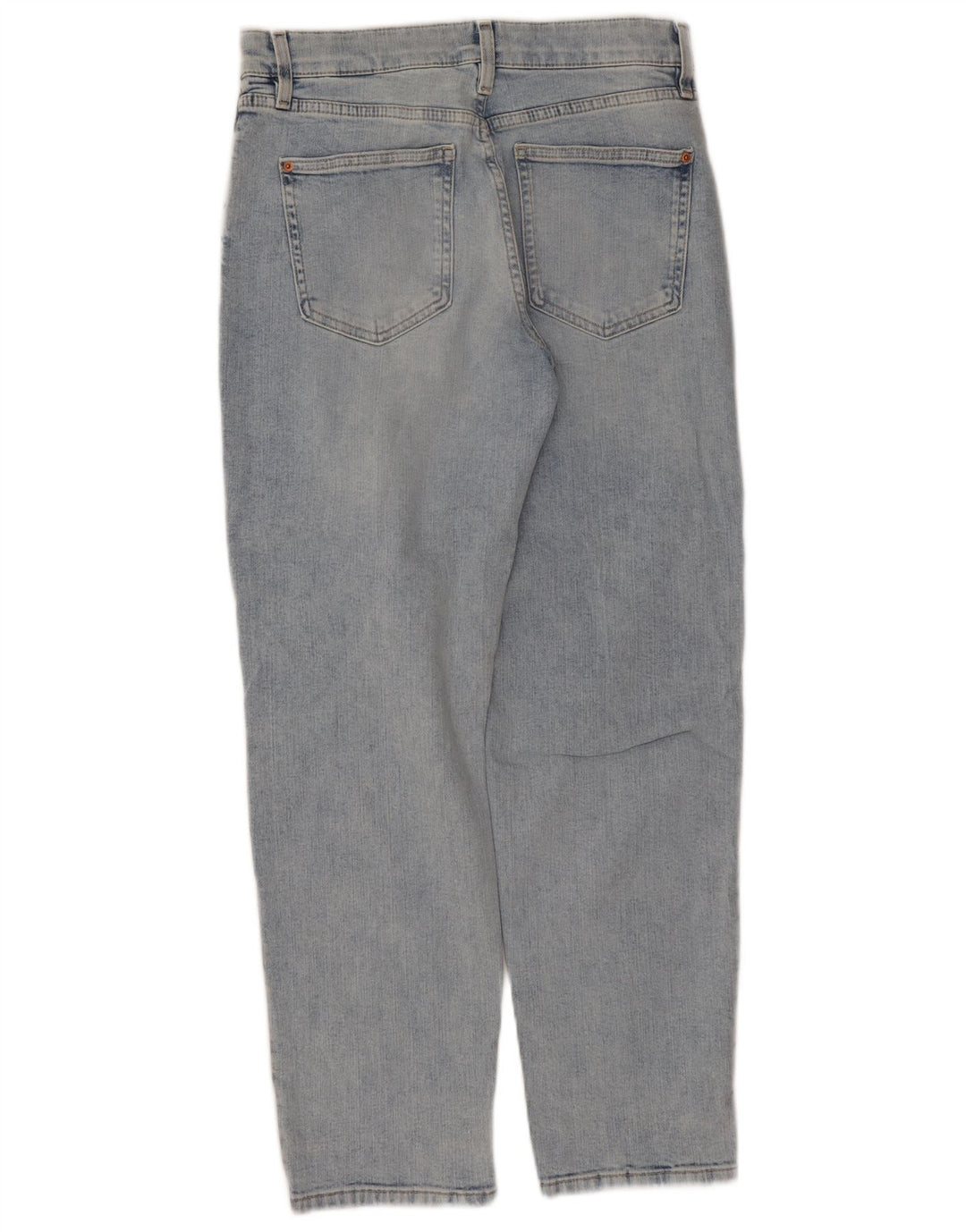 Calça jeans feminina Marks & Spencer Tapered UK 12 médio W28 L27 azul