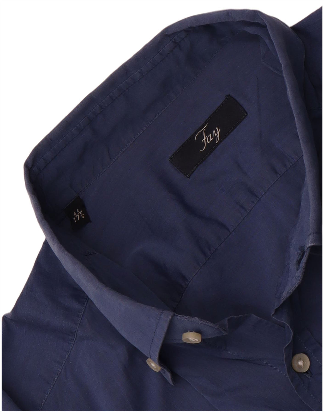 Camisa masculina Fay tamanho 44 17 1/2 XL azul