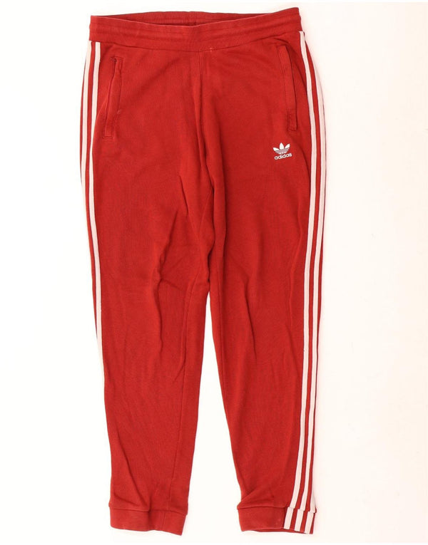 Adidas Mens Treino Calças Joggers Pequeno Algodão Vermelho