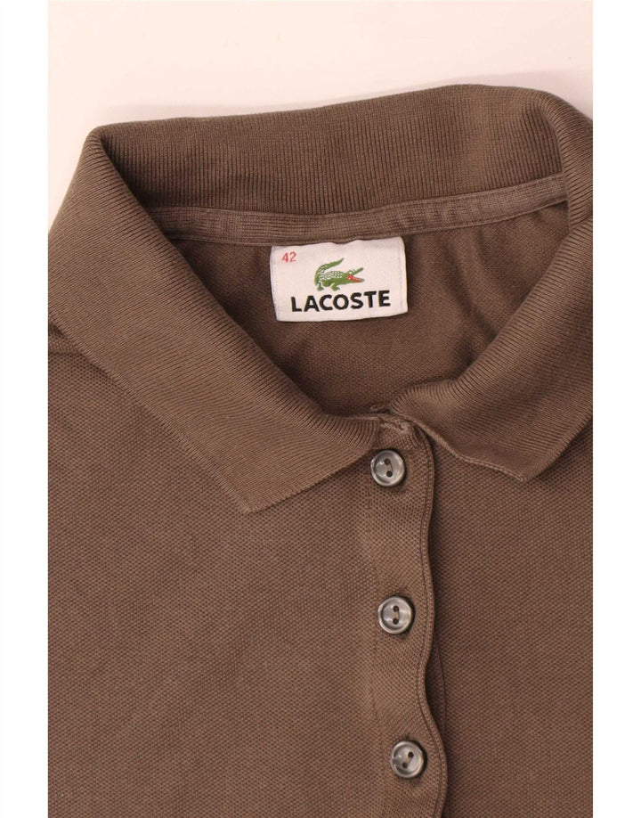 Camisa polo feminina Lacoste tamanho 42 grande marrom