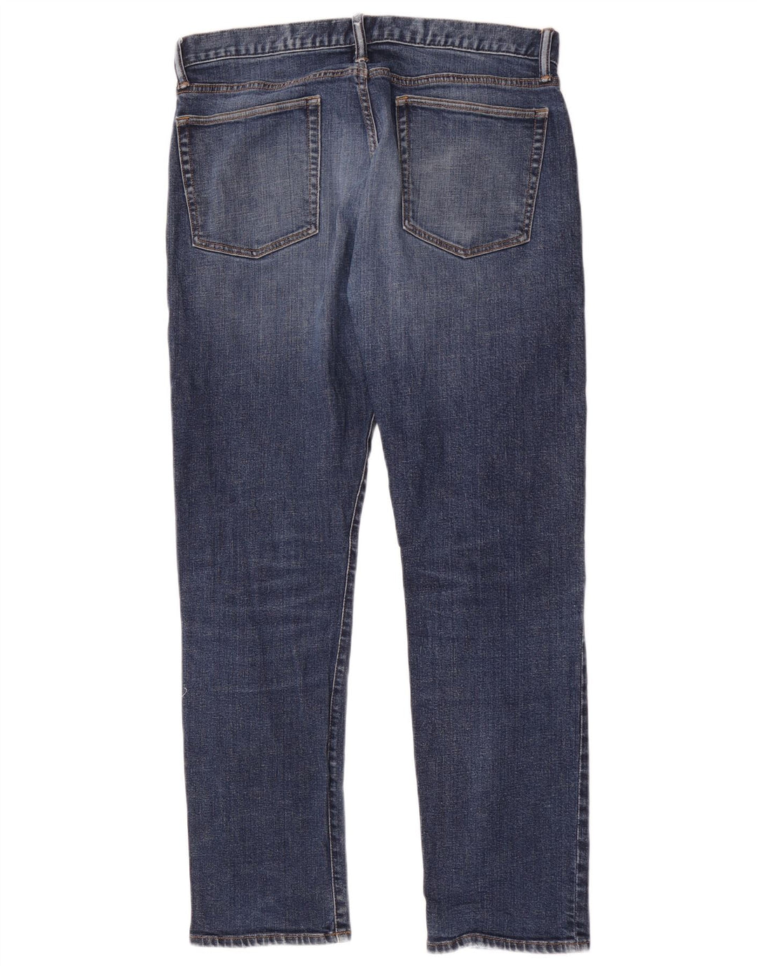 Gap Masculino Distressed Slim Jeans W34 L32 Azul Algodão