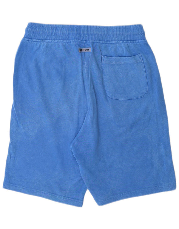 Kangol Mens Graphic Sport Shorts Grande Algodão Azul